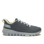 KURU FLEX Via Women's Sneaker in Dove Gray-Pale Lime.