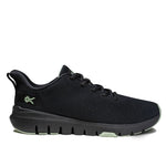 KURU FLEX Via Women's Sneaker in Jet Black-Desert Green.