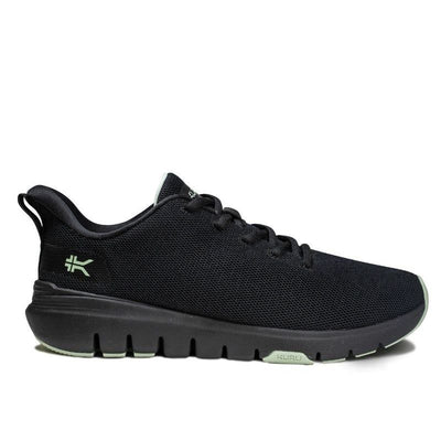 KURU FLEX Via Women's Sneaker in Jet Black-Desert Green.