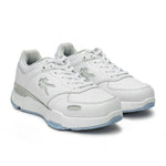 Pair of KURU KINETIC 2 Women's Sneaker in Bright White-Blue Fog, angled view.