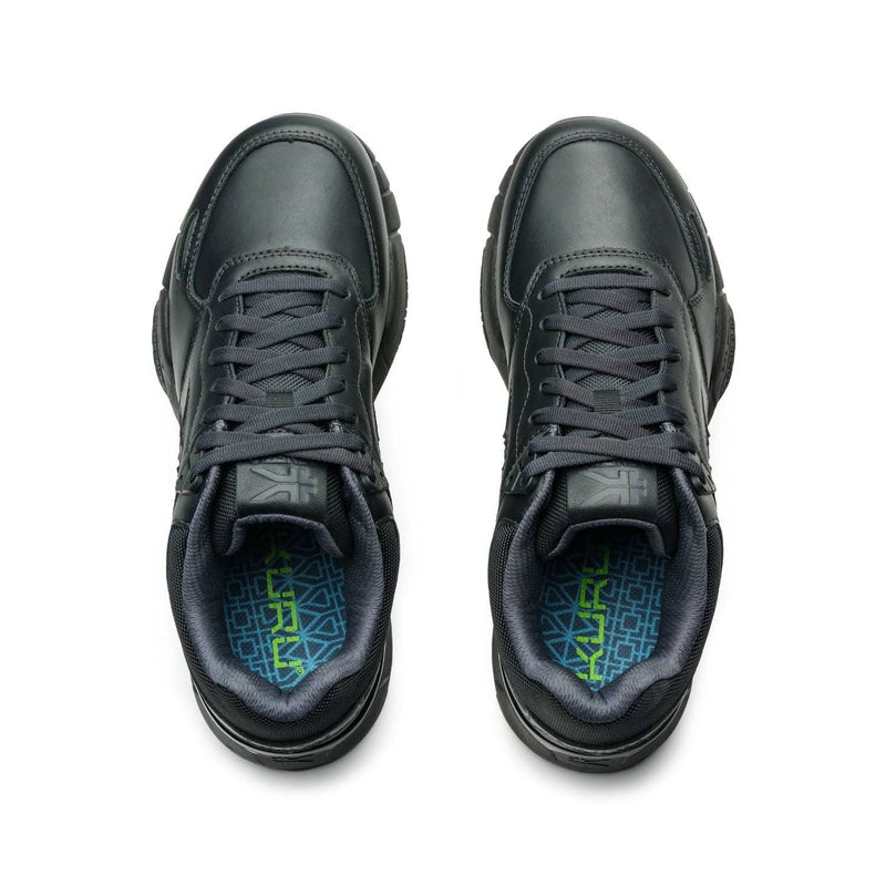 Top-down view of the KURU KINETIC 2 Men's Sneaker in Smokestack Black.