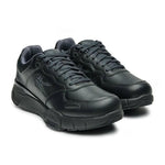Pair of KURU KINETIC 2 WIDE Women's Sneaker in Smokestack Black, angled view.