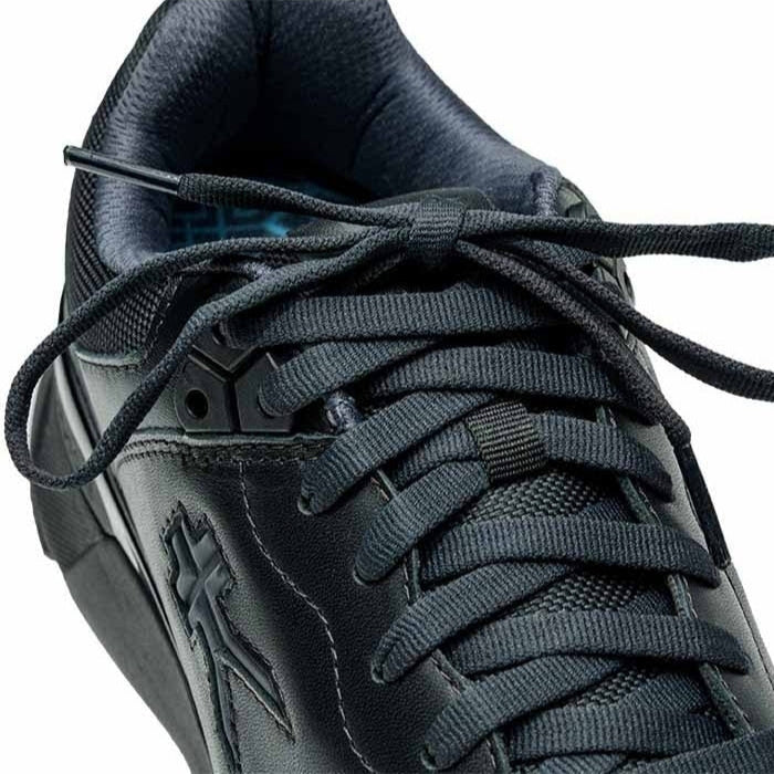 Close-up of the upper material on the KURU KINETIC 2 WIDE Women's Sneaker in Smokestack Black.