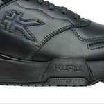 Close-up of the upper material on the KURU KINETIC 2 WIDE Men's Sneaker in Smokestack Black.