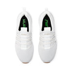 Pair of KURU FLEX Slip-On Men's Sneaker in Bright White-Sand, angled view.