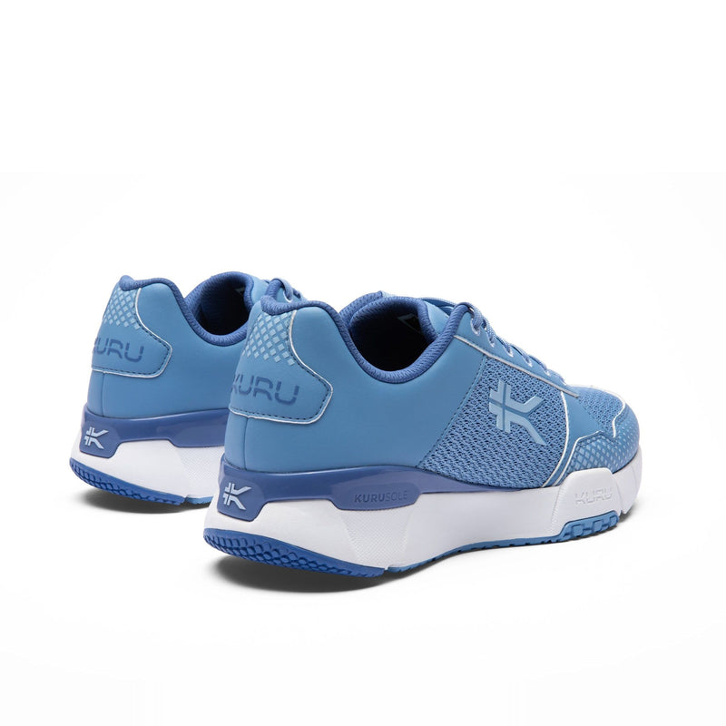 Top-down view of the KURU QUANTUM 2 Women's Sneaker in Blue Fog-Bright White.