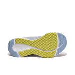 Close-up of the upper material on the KURU QUANTUM 2 Women's Sneaker in Dove Gray-Pale Lime.