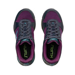 Back heel view of the KURU QUANTUM 2 Women's Sneaker in Electric Grape-Midnight Blue.