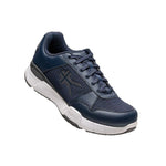 Angled profile view of the KURU QUANTUM 2 Men's Sneaker in Indigo Blue-Slate Gray.