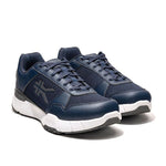 Pair of KURU QUANTUM 2 Men's Sneaker in Indigo Blue-Slate Gray, angled view.