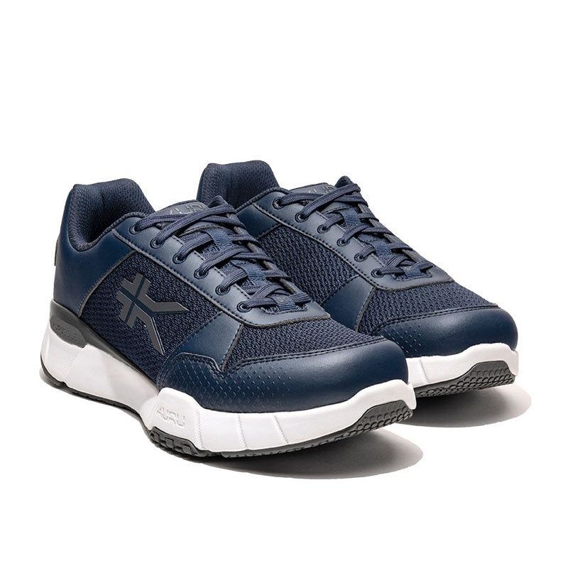 Pair of KURU QUANTUM 2 Men's Sneaker in Indigo Blue-Slate Gray, angled view.