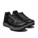 Pair of KURU QUANTUM 2 Women's Sneaker in Jet Black-Slate Gray, angled view.