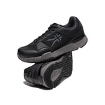 Pair of KURU QUANTUM 2 Men's Sneaker in Jet Black-Slate Gray, angled view.