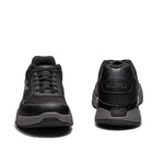 Back heel view of the KURU QUANTUM 2 Men's Sneaker in Jet Black-Slate Gray.
