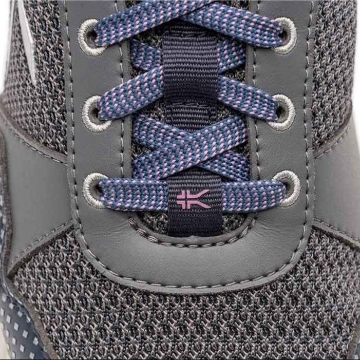 Close-up of the upper material on the KURU QUANTUM 2 Women's Sneaker in Pewter-Night Sky.