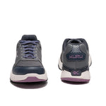Back heel view of the KURU QUANTUM 2 Women's Sneaker in Pewter-Night Sky.