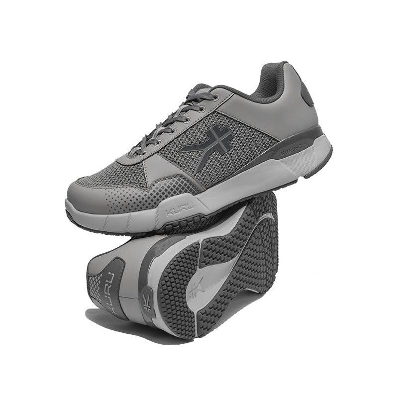 Pair of KURU QUANTUM 2 Men's Sneaker in Storm Gray, angled view.