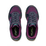 Top-down view of the KURU QUANTUM 2 WIDE Women's Sneaker in Electric Grape-Midnight Blue.