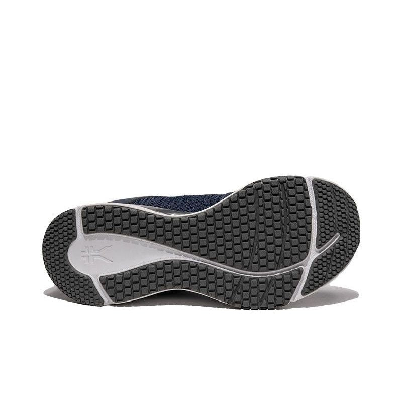 Outsole view of the KURU QUANTUM 2 WIDE Men's Sneaker in Indigo Blue-Slate Gray, showing the KURUSOLE tread.