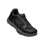 Back heel view of the KURU QUANTUM 2 WIDE Men's Sneaker in Jet Black-Slate Gray.