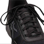 Close-up of the upper material on the KURU QUANTUM 2 WIDE Men's Sneaker in Jet Black-Slate Gray.
