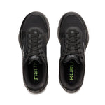 Top-down view of the KURU QUANTUM 2 WIDE Women's Sneaker in Jet Black-Slate Gray.