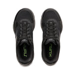 Pair of KURU QUANTUM 2 WIDE Men's Sneaker in Jet Black-Slate Gray, angled view.