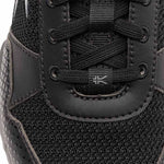 Angled profile view of the KURU QUANTUM 2 WIDE Men's Sneaker in Jet Black-Slate Gray.