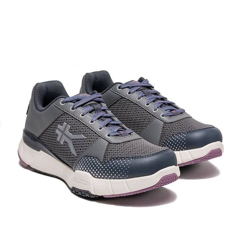 Pair of KURU QUANTUM 2 WIDE Women's Sneaker in Pewter-Night Sky, angled view.