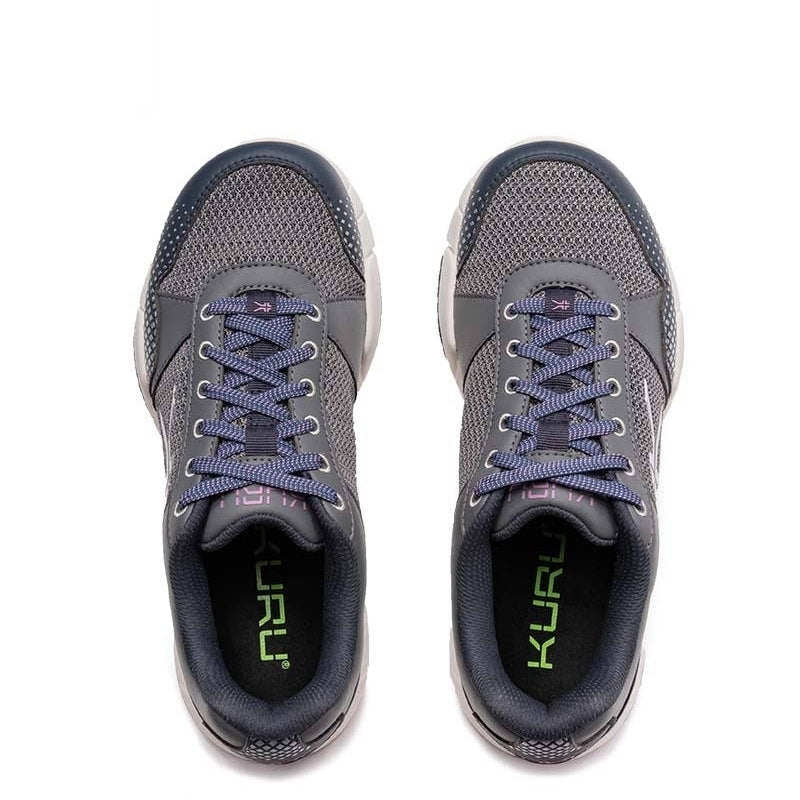 Close-up of the upper material on the KURU QUANTUM 2 WIDE Women's Sneaker in Pewter-Night Sky.