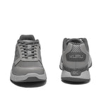 Back heel view of the KURU QUANTUM 2 WIDE Men's Sneaker in Storm Gray.