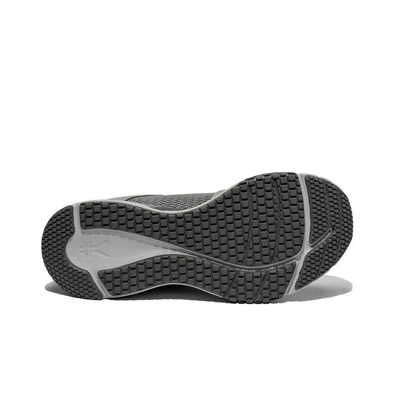 Outsole view of the KURU QUANTUM 2 WIDE Men's Sneaker in Storm Gray, showing the KURUSOLE tread.