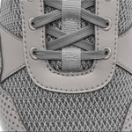 Close-up of the upper material on the KURU QUANTUM 2 WIDE Men's Sneaker in Storm Gray.