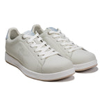 Pair of KURU ROAM Women's Sneaker in Bone Gray-Cloud Gray, angled view.