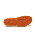 Outsole view of the KURU ROAM Women's Sneaker in Bright White-Jet Black, showing the KURUSOLE tread.