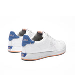 Top-down view of the KURU ROAM Women's Sneaker in Bright White-Mineral Blue.