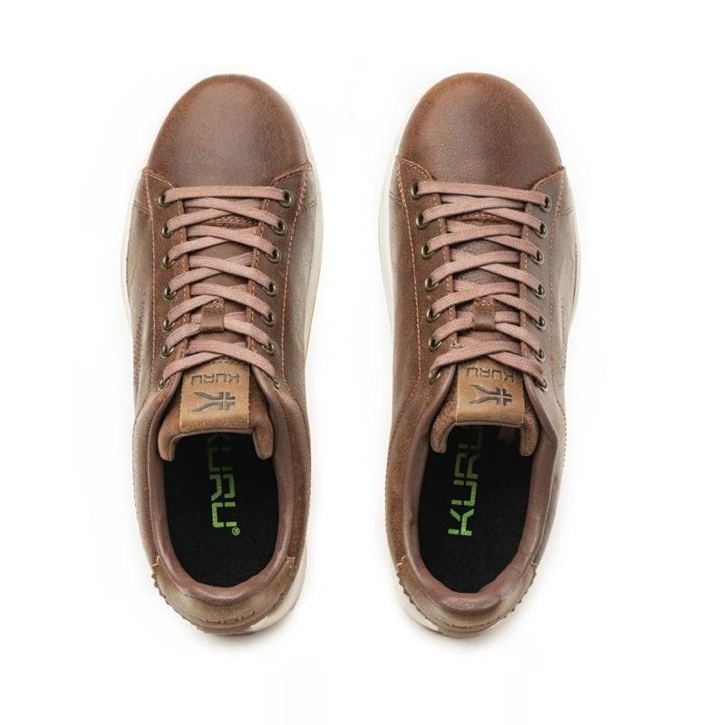 Top-down view of the KURU ROAM Men's Sneaker in Clove Brown.