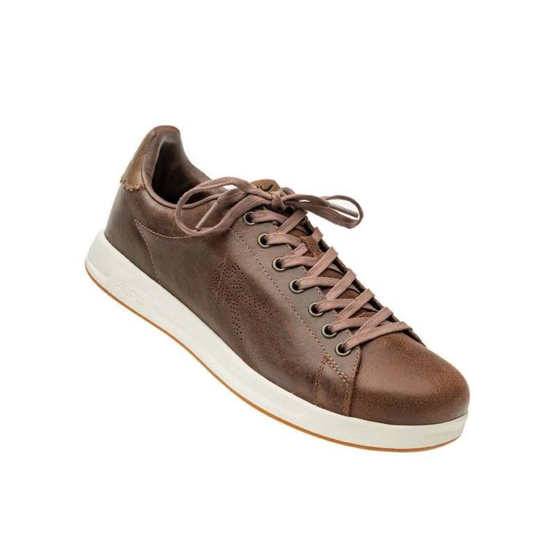 Angled profile view of the KURU ROAM Men's Sneaker in Clove Brown.