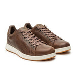 Pair of KURU ROAM Men's Sneaker in Clove Brown, angled view.