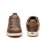 Back heel view of the KURU ROAM Men's Sneaker in Clove Brown.