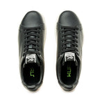 Top-down view of the KURU ROAM Men's Sneaker in Jet Black-Bright White.