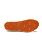 Outsole view of the KURU ROAM Men's Sneaker in Bright White-Jet Black-2, showing the KURUSOLE tread.