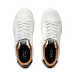 Top-down view of the KURU ROAM Men's Sneaker in Bright White-Jet Black-2.