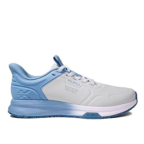 KURU SHIFT Women's Sneaker in Dove Gray-Mineral Blue.