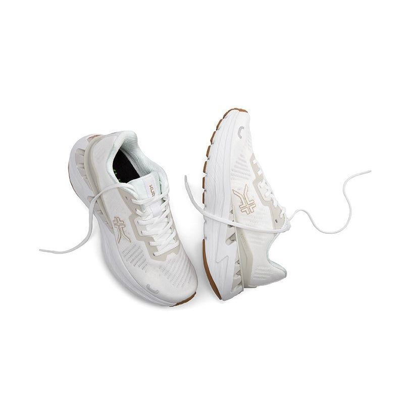 Outsole view of the KURU TRIPLE MAX Ion Men's Sneaker in Bright White-Bone Gray, showing the KURUSOLE tread.