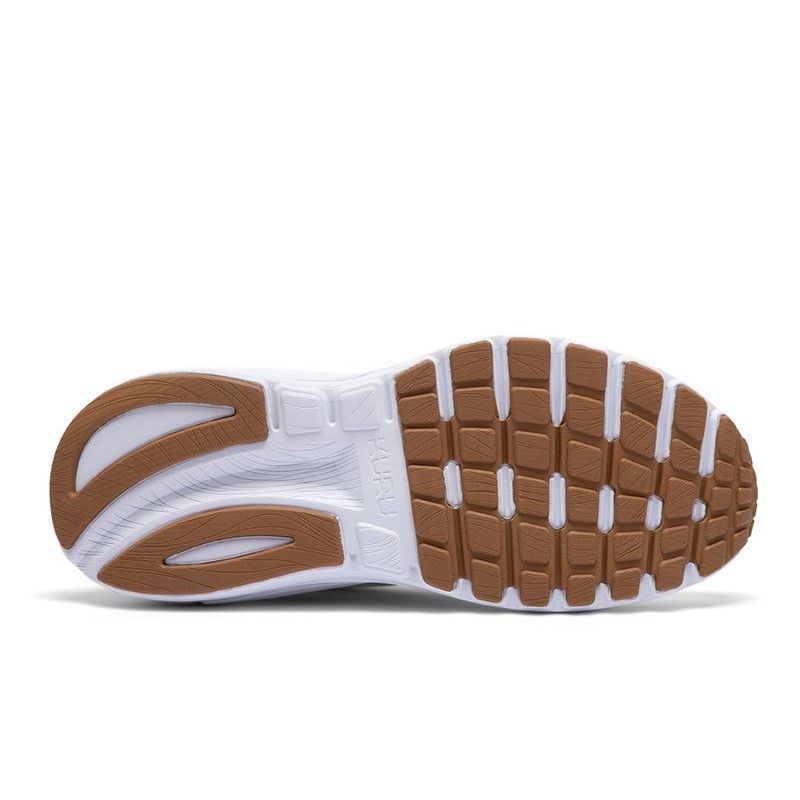 Close-up of the upper material on the KURU TRIPLE MAX Ion Men's Sneaker in Bright White-Bone Gray.