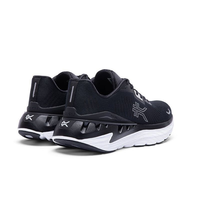 Top-down view of the KURU TRIPLE MAX Ion Men's Sneaker in Jet Black-Storm Gray.