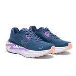 Angled profile view of the KURU TRIPLE MAX Ion Women's Sneaker in Twilight Blue-Lavender.