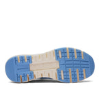 Pair of KURU FLEX Slip-On Women's Sneaker in Blue Fog-Sand, angled view.