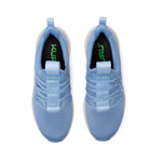 Outsole view of the KURU FLEX Slip-On Women's Sneaker in Blue Fog-Sand, showing the KURUSOLE tread.